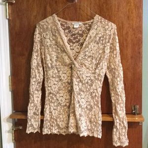 Boston Proper Lace Shirt